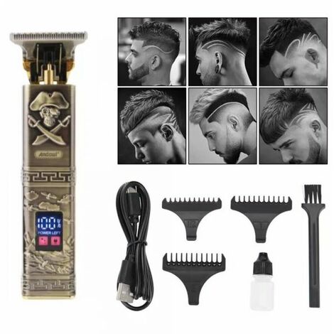 Taglia capelli Tagliacapelli Rasoio elettrico regola barba 3 pettini USB Q-TF51