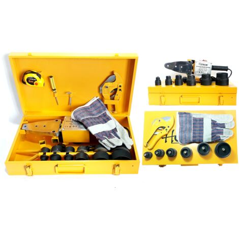 Kit Saldatura Termica Polifusore Per Tubi PVC 1500W - Stazione Saldante Con 6 Matrici Per Idraulica Polifusore Idraulico Professionale