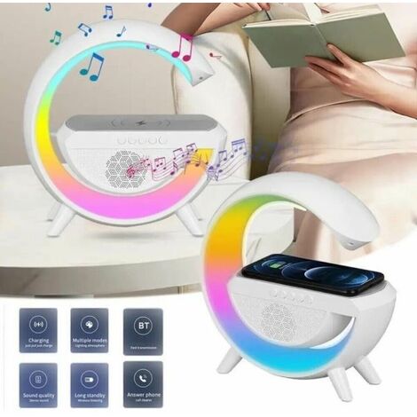 Lampada LED RGB con ricarica wirelless bluetooth Speaker Ricaricabile radio  fm