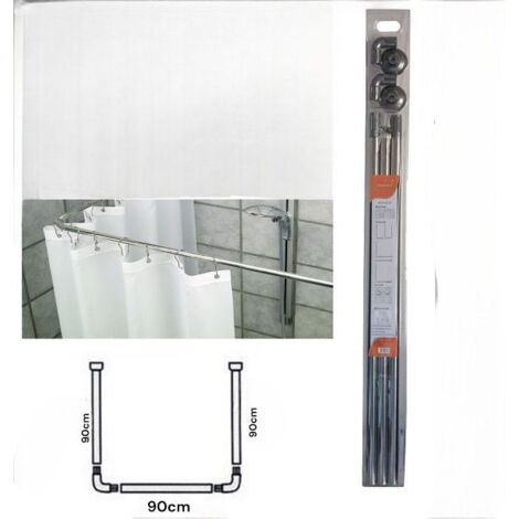 Telaio Bastone sostegno per tenda tende doccia docce 90x90x90 cm acciaio