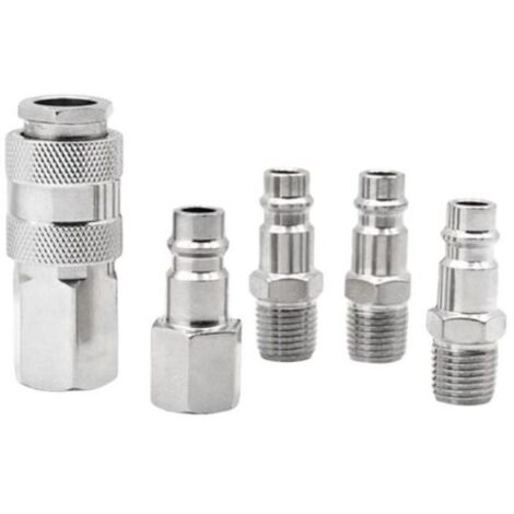 Raccordo Per Tubo Aria Euro - Sgancio Rapido 1/4 Pollice BSP, Maschio-Femmina - Foto 4