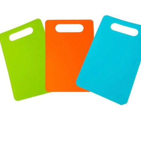 Set 3pz Tagliere Colorati Flessibili Lavabili lavastoviglie Plastica Antiscivolo