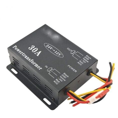 INVERTER CONVERTITORE AUTO DA 30A AMP DC DA 24V A 12V AUTO CAMION CAMPER