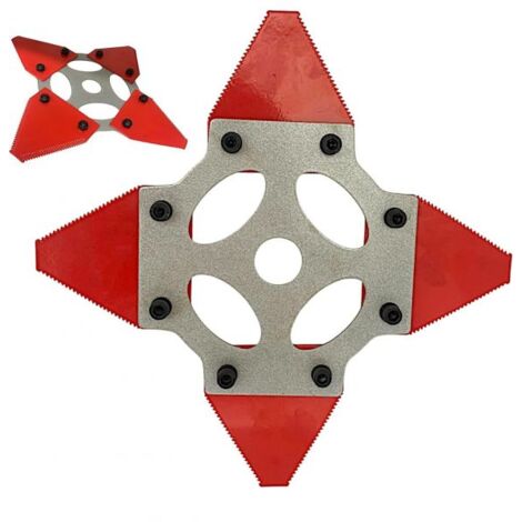 Disco per Decespugliatore Universale con 4 Lame Seghettate Diametro Taglio Ø250m