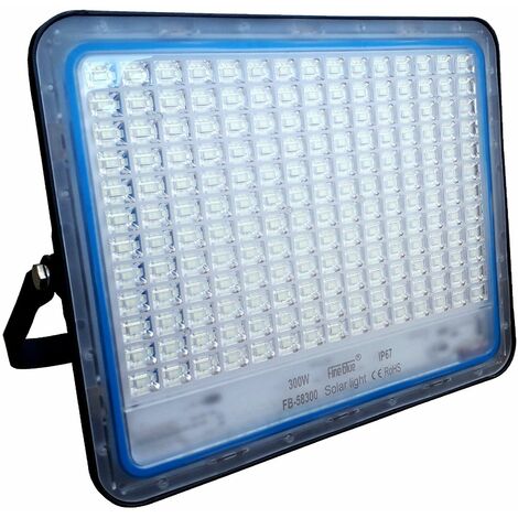 FARO LED CON PANNELLO SOLARE CREPUSCOLARE DA 300W + TELECOMANDOFB-58300