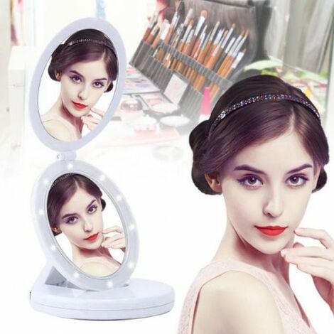 DOBO Specchio braccio Flessibile makeup luce led zoom lente 10x con