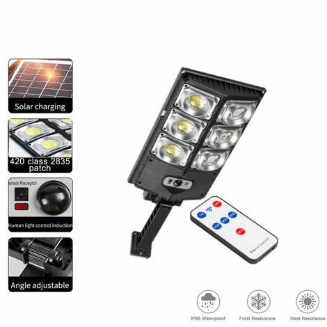 Faro lampione stradale solare sensore di movimento fotovoltaico180 LED W789A-3