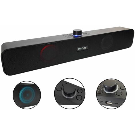 Senza fili Bluetooth Soundbar TV Altoparlante stereo FM AUX Home Theater AB-D387