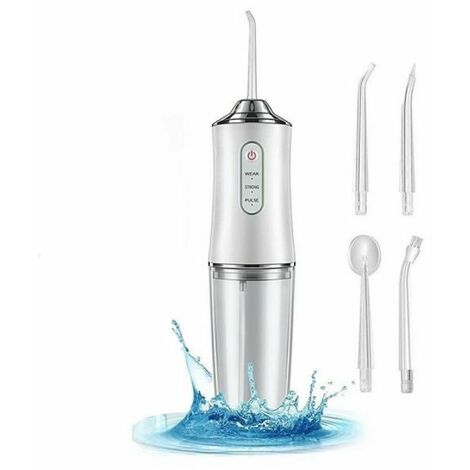 Idropulsore dentale professionale portatile pulizia denti orale + 4 ugelli 6886