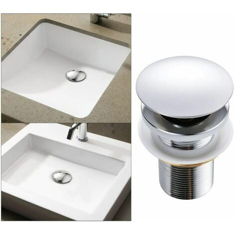 Piletta universale miscelatore ottone lavabo bidet click clack tappo vasca  bagno tipo di accessorio con troppopieno - pezzi 1