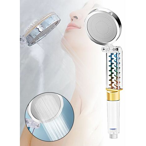 VivaLox Soffione Doccia Con Filtro 15 Strati, Ad Alta Pressione, 8+2 Getton, Rimuove Cloro E Acqua Dura, Tubo 1,5 M