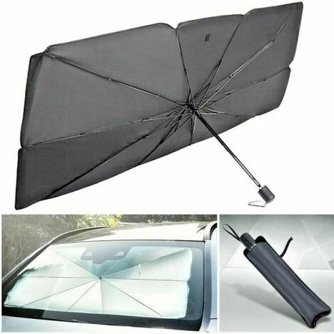 PARASOLE Per AUTO PARABREZZA ANTERIORE PIEGHEVOLE 130X74 ombrello PORTATILE