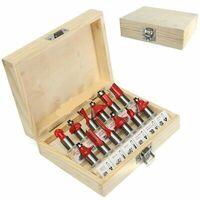 SET 12 FRESE FRESA PER LEGNO PER SCANALARE RIFILARE SANALATURE FRESATRICE 8 mm