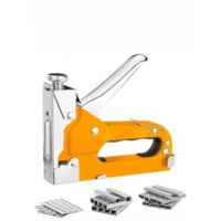Graffatrice Manuale 3 in 1 per Legno e Tappezzeria + 600 Graffette Tipo D, U, T