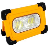 Faro faretto LED 80W con pannello solare ricaricabile torcia da lavoro 92183
