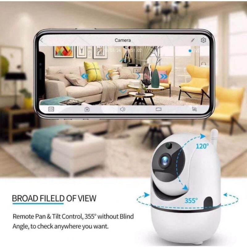 Tenda CP3 Cámara 1080P IP WiFi Vigilancia Interior Seguridad Domo 360º