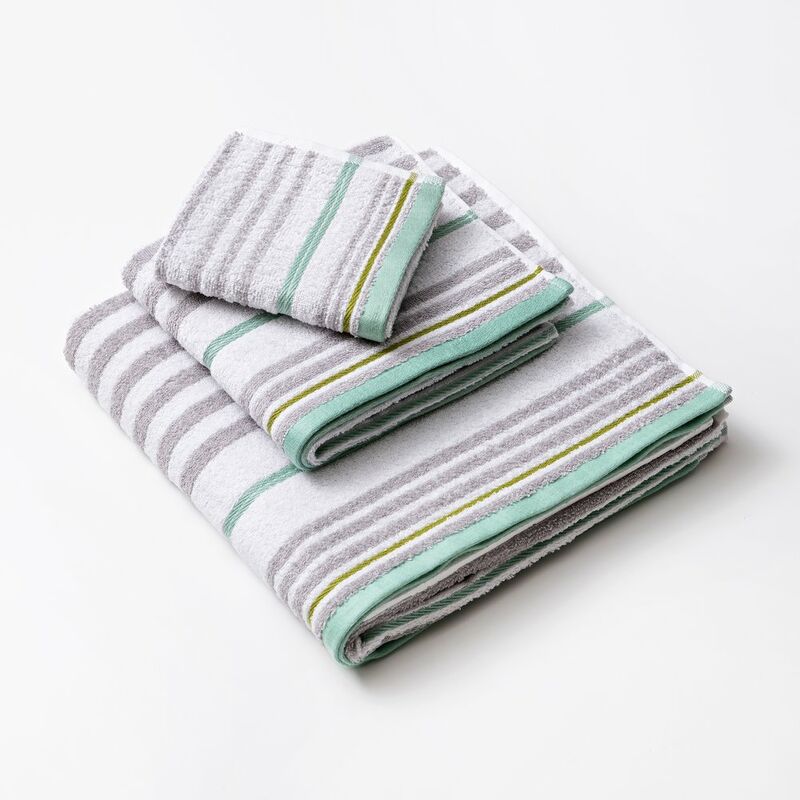 Toalla De Baño Benetton Set 3 Piezas (1Pc 30X50Cm + 1Pc 50X90Cm + 1Pc 70X140Cm) 450Gsm 100% Algodón Blanco Con Rayas Po Benetton