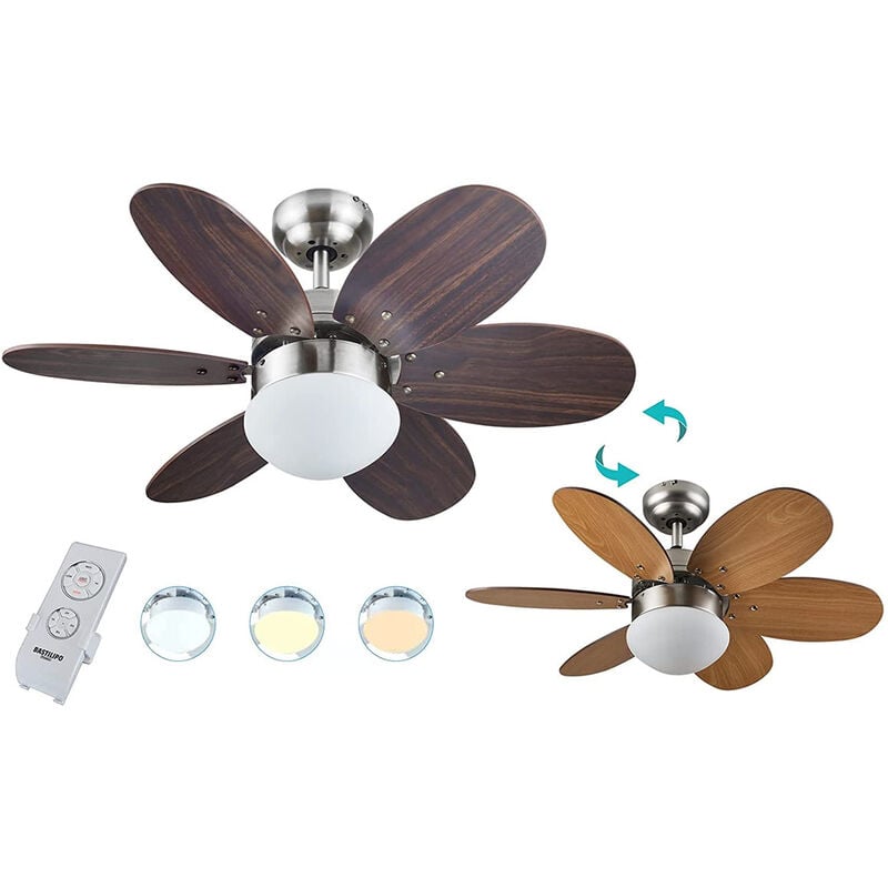 Ventilador De Techo bastilipo ibiza rcventilador con mando a distancia60w y 75cm diametroe27 60w hayawengé 75 2840