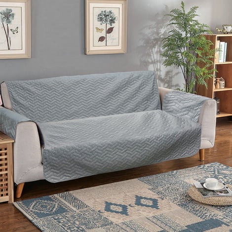 Cubre Sofá de 3 Plazas Reversible y Resistente a Líquidos - Textil  Acolchado 185 x 280 cm