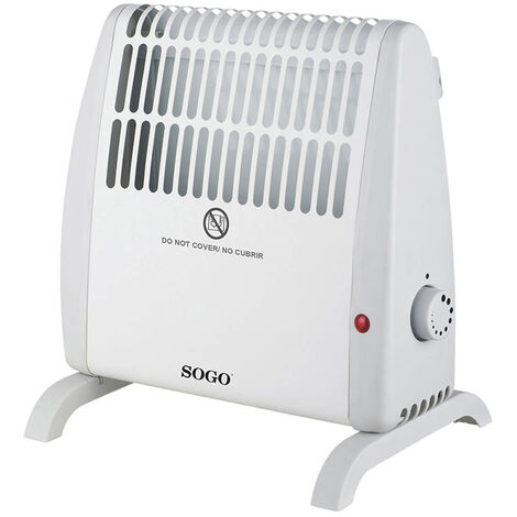 Calefactor de Aire Caliente, Convector Electrico Bajo Consumo, Estufa  Radiador Calentador de Ventilador Soporte de Pie, Termostato Regulable, 24h