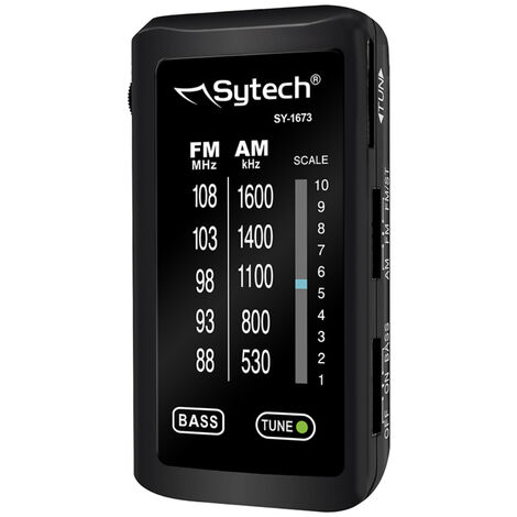 Sunstech Portable digital AM/FM radio Black Portátil Analógica Negro, Azul