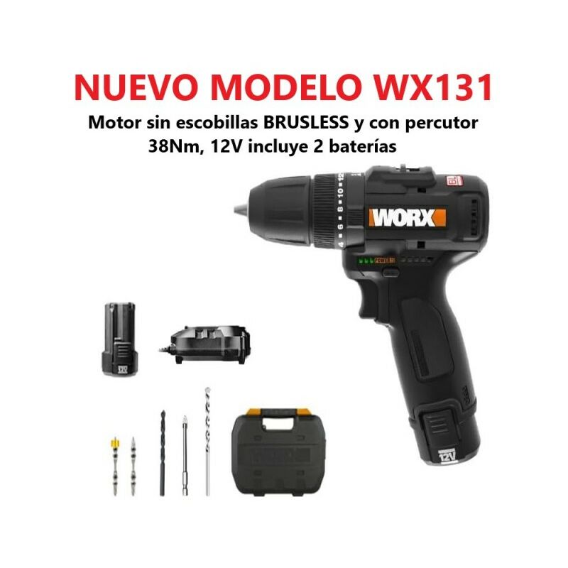Worx DIY Worx WX382.6 - H3 Martillo / Taladro / Atornillador 12V
