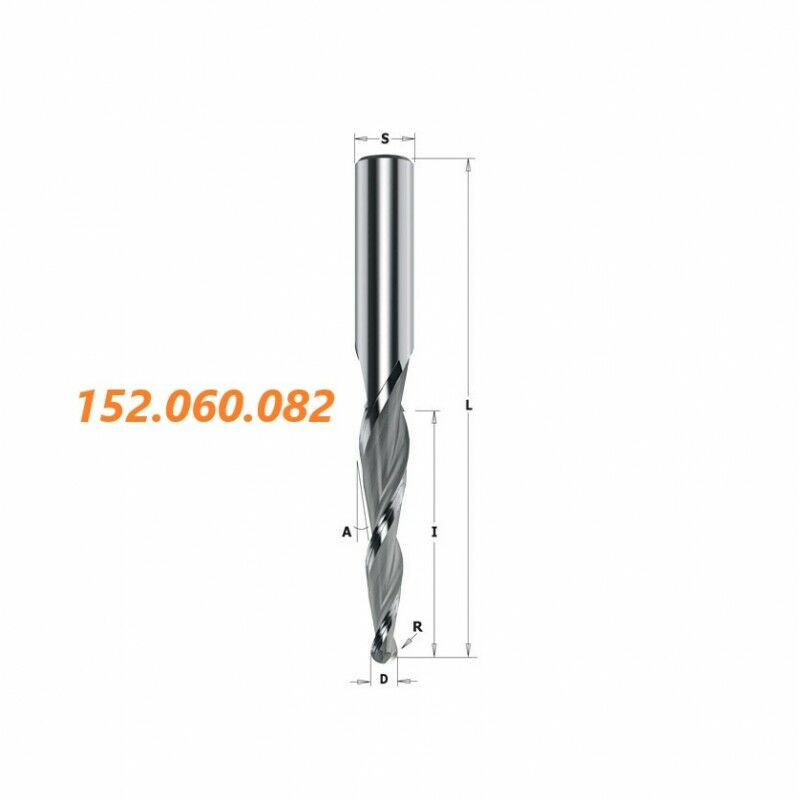 CMT 191.165.11 Fräser - Helical Fräser Z2 D=16x72x120mm