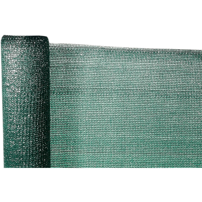 Rollo de malla ocultacion total 95% (140g/m2) 2 x 100 verde oscuro