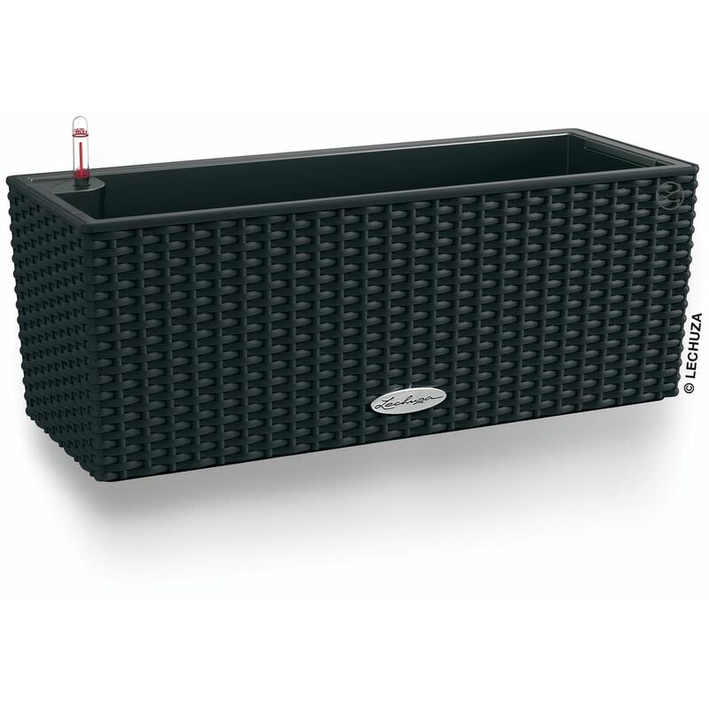 LECHUZA® Blumenkasten BALCONERA Cottage 50 Graphitschwarz