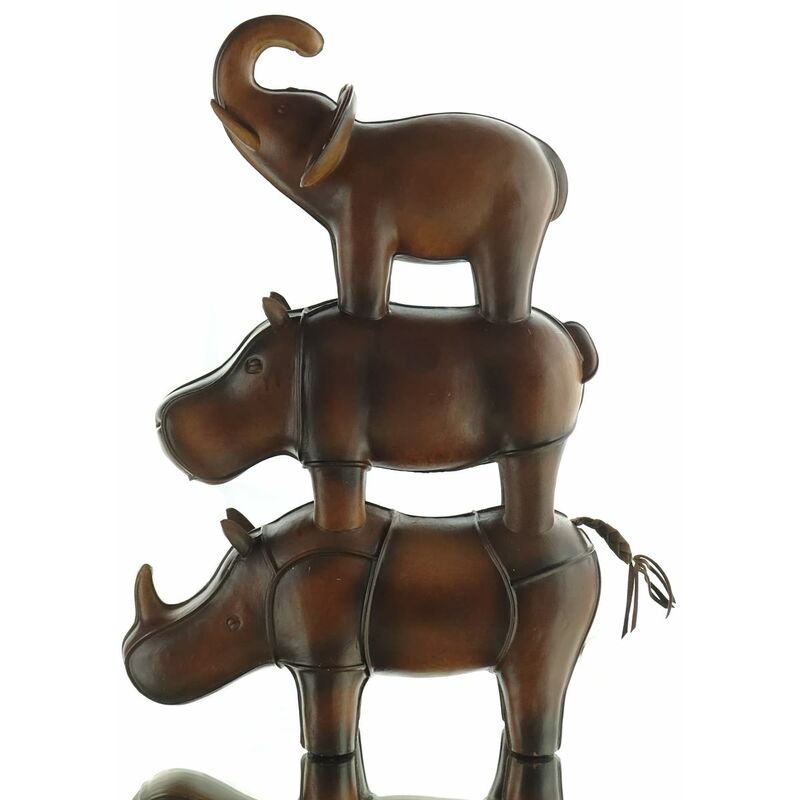 DPI Tier Nashorn - Keramik - Nilpferd Braun Pyramide Elefant