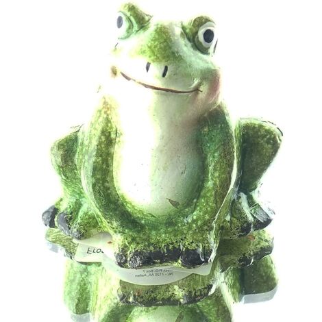 Keramik-Frosch-Statue – Sitzender Yoga-Frosch Für Garten & Wohnung | Handbemalt, Wetterfest, Niedliche Deko