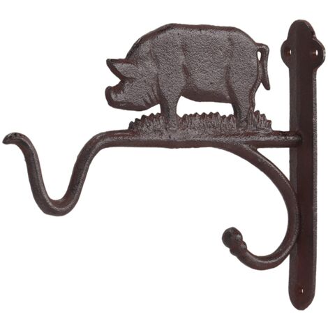 Esschert Design Gusseisen-Wandkorb – Ca. 35 Cm, Mit Kokoseinlage Für Wandmontage