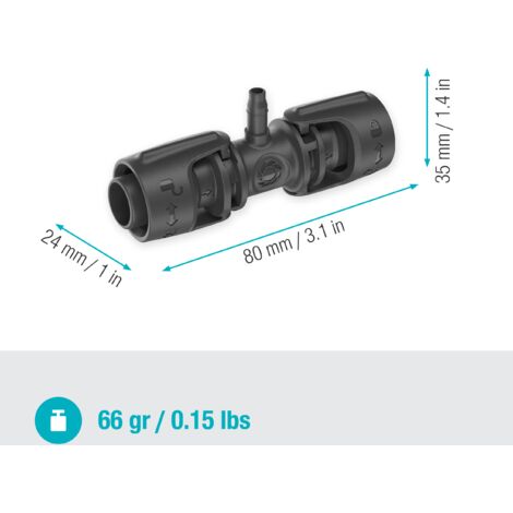 Gardena Micro-Drip-System Raccordo rubinetto 4,6 mm (3/16 pollici) - filetto 3/4 pollici: adattatore per il montaggio semplice su un rubinetto (fil. 3/4 pollici)(13224-20