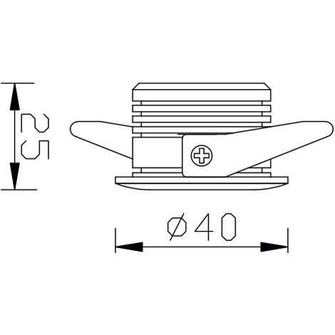 Mini spot LED encastrable carré EVA-4 3W 6500K