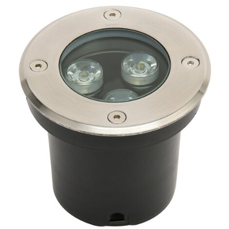 Spot encastrable extérieur sol étanche 3W 300lm 4000K IP67 – Acier inoxydable – Angle de diffusion 120° – Durée de vie 50 000 heures – Horoz Electric (1/3)