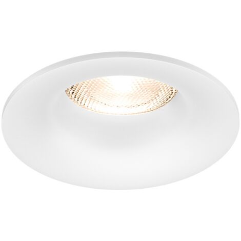 Fixation spot BRAYTRON Tetra-D, rond, blanc, fixe, diamètre 88mm, aluminium