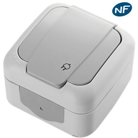 Prise 2P+T étanche IP54 – Résistante aux intempéries – Protection IK07 – Installation en saillie – Normes NF et CE – Vi-Ko (1/5)