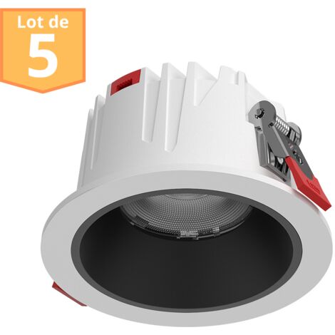 Lot de 5 spots LED Encastrables Braytron Blanc 20W 3en1 IP20 (1/5)