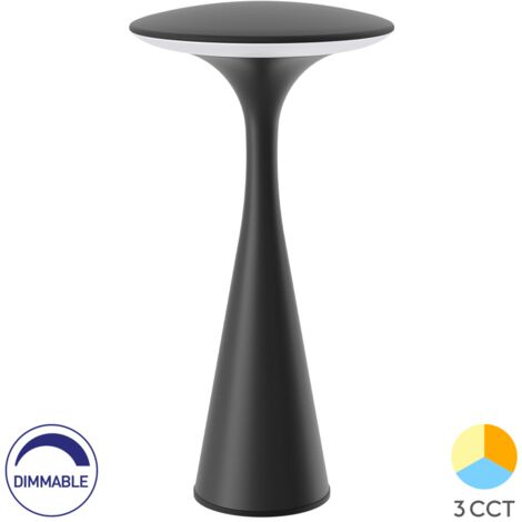 Lampe de table 3W 300lm 3en1 IP44 Noir dimmable (1/5)