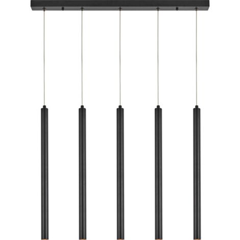 Suspension tube 5x10W G9 Noir IP20 (1/3)