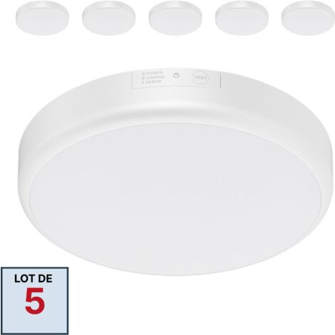 Lot de 5 Plafonniers LED Rond 20W 4en1 avec Détecteur IP54 (1/5)