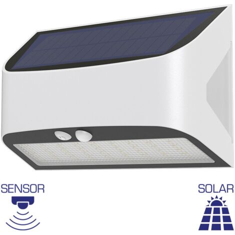 Applique murale solaire LED 6W IP54 blanc (1/5)