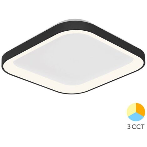 Plafonnier LED Bella 36W 3en1 4260lm – 480x480mm – Noir (1/5)