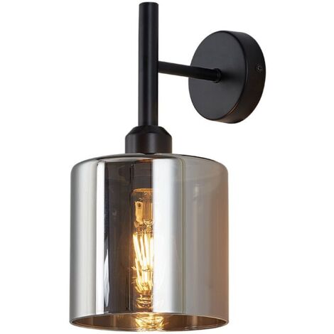 Applique murale décorative 1xE27 23W IP20 – Verre fumé (1/4)