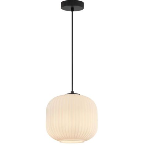 Suspension décorative 1xE27 23W IP20 – Opale/Noir (1/4)