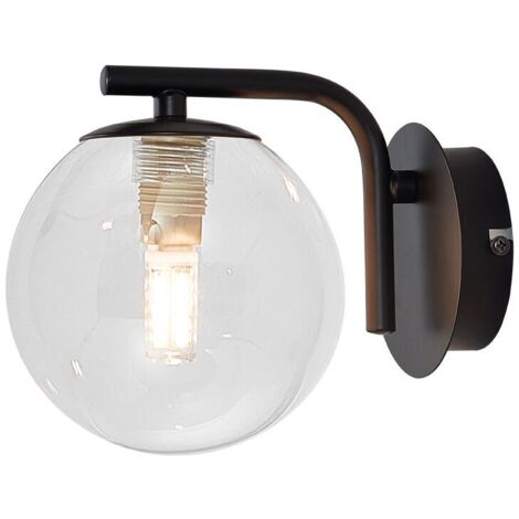 Applique murale décorative 1xG9 10W IP20 – Transparent et Noir (1/4)