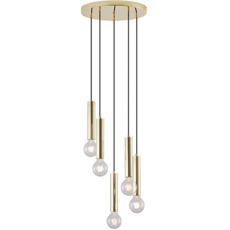 Suspension décorative 5xE27 23W IP20 – Métal doré (1/4)