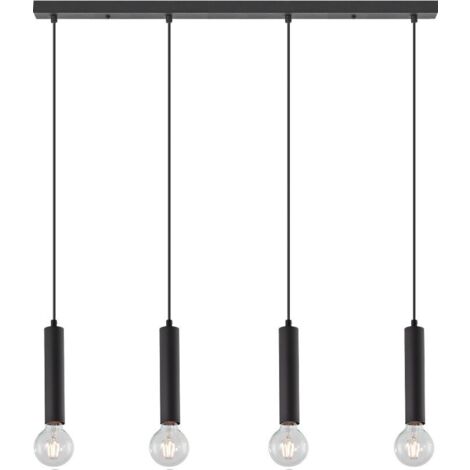 Suspension décorative 4xE27 23W IP20 – Noir (1/4)