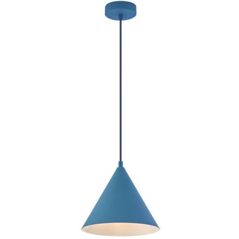 Suspension décorative 1xE27 23W IP20 – Métal bleu (1/4)