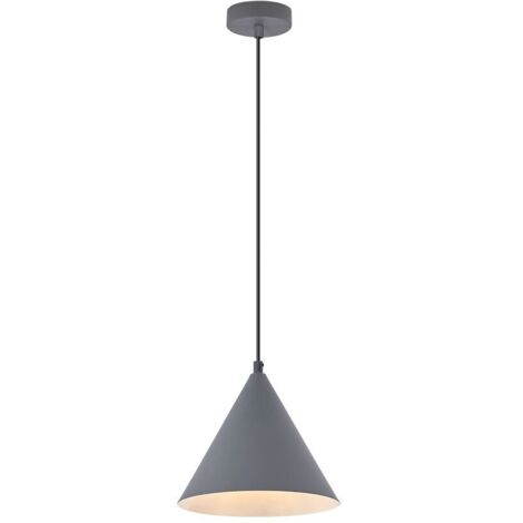 Suspension décorative 1xE27 23W IP20 – Métal gris (1/4)